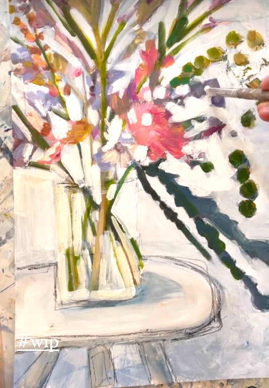 Floral art flower painting ryan beck art