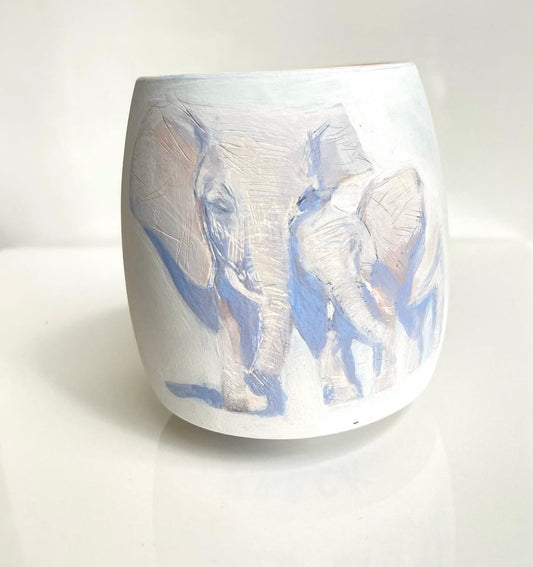 Ryan Beck- Original Elephant Art on Maria White Mug