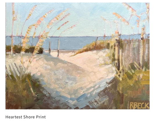 6x8 Heartest Shore Print in acrylic frame