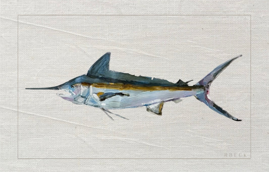 White Marlin Fish Print