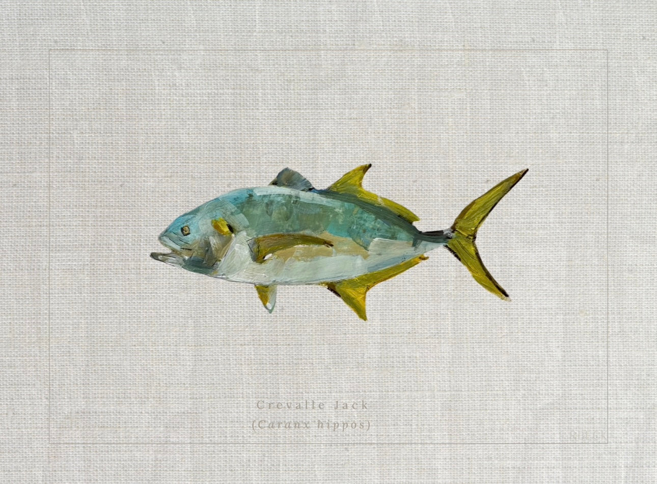 Crevalle Jack Fish Print by Charleston Artist Ryan Beck - Coastal Elegance