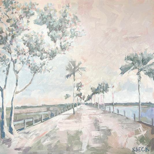 Pitt Street Bridge Pink, 36”x36” Original Painting
