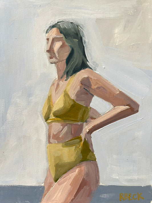 Figure Art - Yellow Suit 9”x12” Original Painting